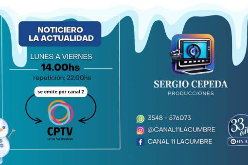 "La Actualidad" el informativo de tv de La Cumbre para todo Punilla